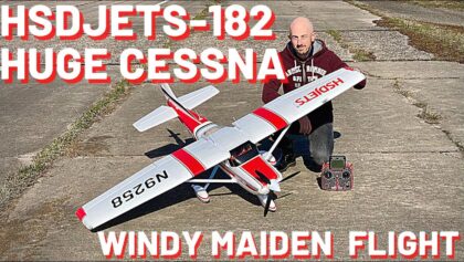 HSDJETS-182 Cessna 2000mm – MAIDEN FLIGHT (4K)