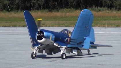 Huge F4U Corsair RC Plane over the Swiss Alps RC