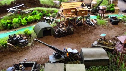 Jungel-Camp RC Tank, RC Military Trucks, RC Army Crane on