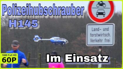 POLIZEIHUBSCHRAUBER EUROCOPTER H145 IM EINSATZ MIT SPEKTAKULÄREN FLUGEINLAGEN