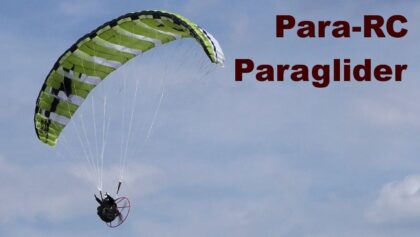 Para-RC RC paramotor, scale electric powered paraglider, 2018