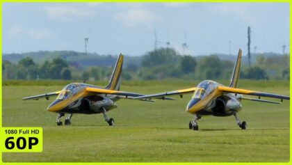 RED BULL ACROBATIC TEAM WITH 2x GIANT RC ALPHA JET