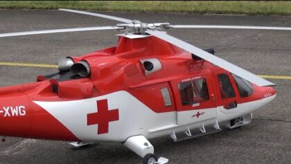Rescue Agusta REGA A-109/K2 gigantic RC Scale Turbine Model Helicopter