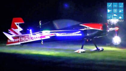 SBACH 342 RC NIGHT FLIGHT SHOW FABIAN BRAUN NACHTFLUGSHOW SEGELFLUGMESSE