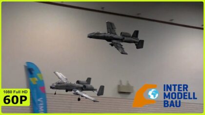 TWO STUNNING XXL RC INDOOR A 10 THUNDERBOLT SPECTACULAR FLIGHT