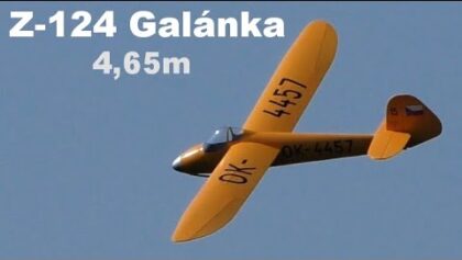 Z-124 Galanka, giant scale RC glider, Hranice 2020