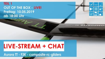 F3K Aurora TT “Out of the box” Composite RC Gliders