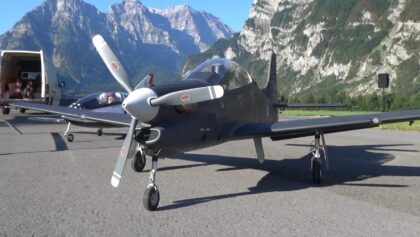 GIGANTIC TURBINE RC MODEL AIRPLANE TUCANO EMB 314 WITH SMOKE