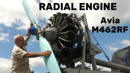 9-cylinder radial engine Avia M462RF | 4K | Airshow Breclav
