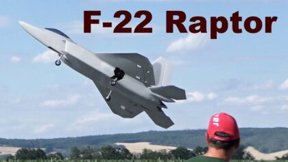 F-22 Raptor, jet turbine powered RC airplane, 2019