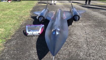 Hausen Flugtag 2015 R/C Lockheed SR-71 Blackbird Stealth Jet flown