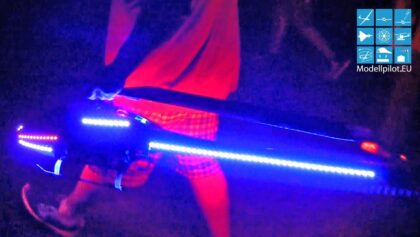 JR FORZA 700 RC MODEL HELICOPTER 3D ACTION NIGHT FLIGHT
