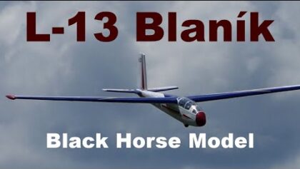 L-13 Blanik Black Horse Model, scale RC glider, Letovicke politani
