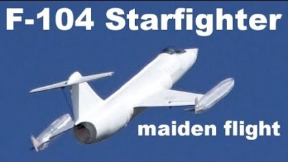 Lockheed F-104 Starfighter, scale RC model, maiden flight, 2020