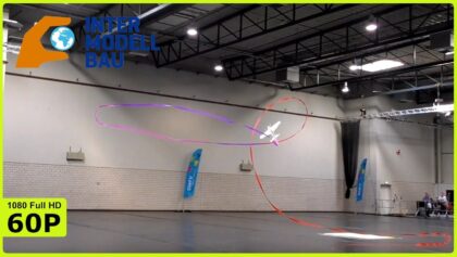 MARTIN MÜNSTER EXTRA 300 INDOOR FLIGHT WITH 30 METER TAPE