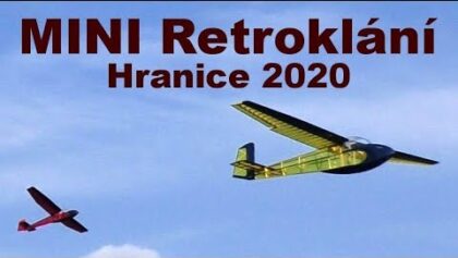 MINI Retroklani – mini scale RC glider aerotows Hranice 2020
