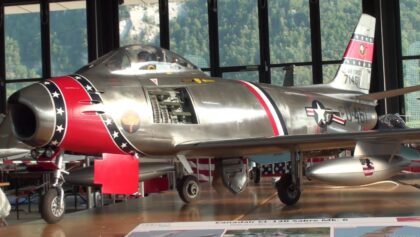 Perfect shiny R/C Turbine Jet Scale Model Canadair CL-13B SABRE