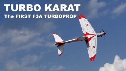 The first F3A turboprop jet turbine RC airplane Turbo KARAT,