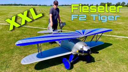 XXL RC Fieseler F2 Tiger D-2200 with radial engine |