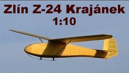 Zlin Z-24 Krajanek, mini RC scale glider, 2020