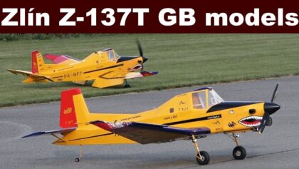 2x Zlin Z-137T GB models, scale RC airplanes, JMM 2019