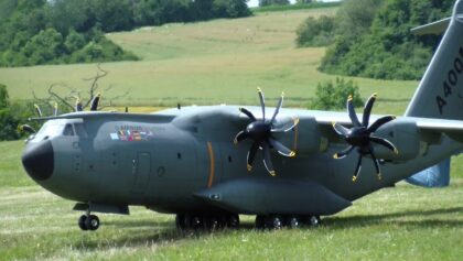 AIRBUS A400M ATLAS SCALE RC MODEL AIRPLANE WITH CURVED PROPS