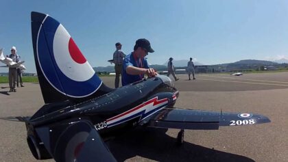BAe Hawk turbine powered + Venom EDF powered at the