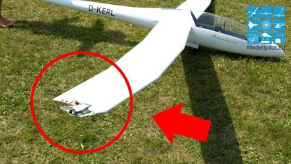 BROKEN WINGLET!!! nice landing, no crash, complete flight RC SCALE