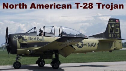 North American T-28 Trojan, pilot Miguel Hochleitner, Pardubice Airshow 2019