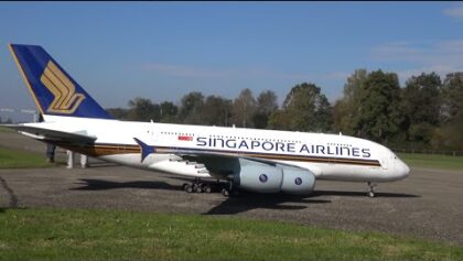 Peter Michel Gigantic RC Airbus A-380 Singapore Airlines 4x Turbine