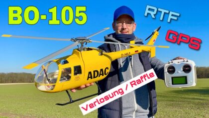 FlyWing BO-105 ADAC Luftrettung RC Helikopter für Anfänger | GPS