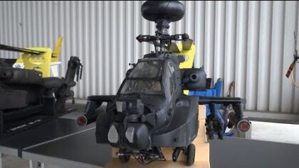 Highly detailed Boeing AH-64 Apache Longbow RC Scale Model Helicopter