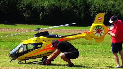 Huge Eurocopter EC-135 Austria Medical Scale Pahl Turbine Model
