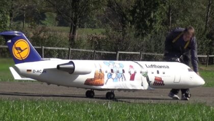 LUFTHANSA BOMBARDIER CRJ 200 TURBINE RC AIRLINER HAUSEN 2017
