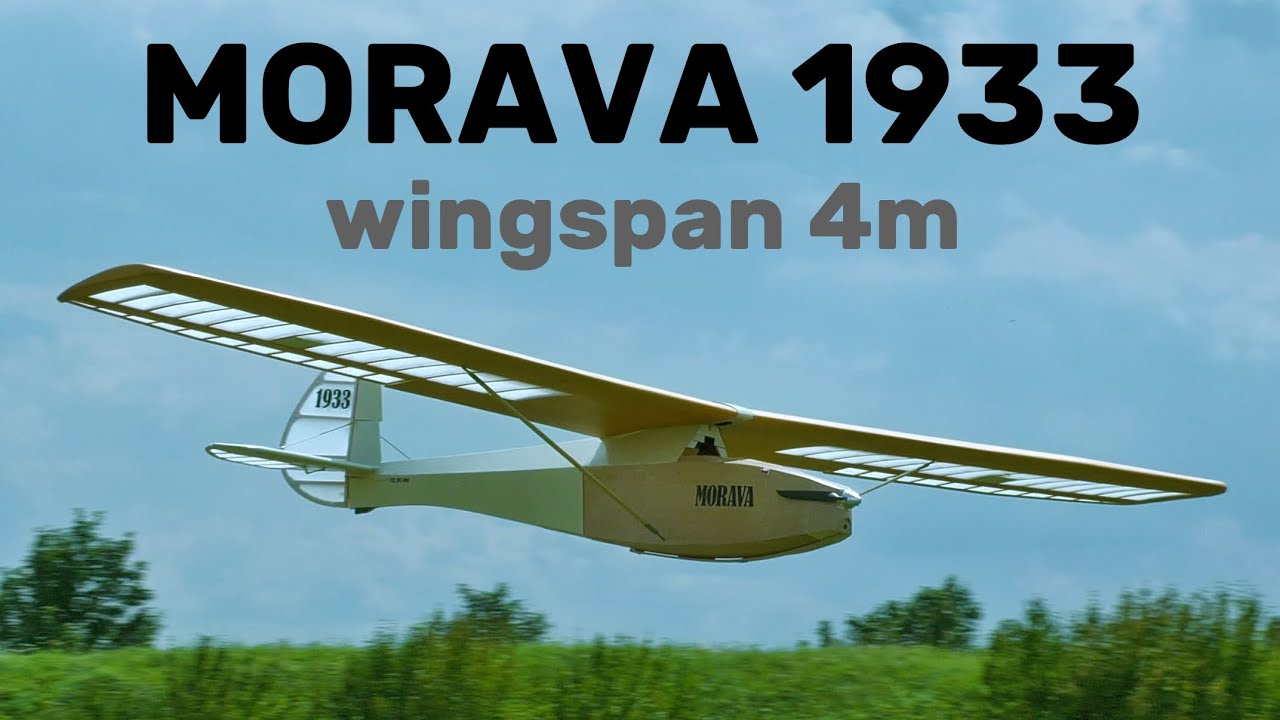 MORAVA 1933 | 4m scale RC glider | 4K | Holesov 2024