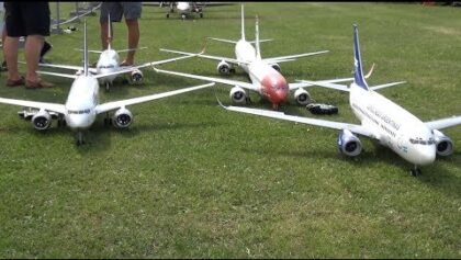 5x RC EDF Airliner flight Combo Airlinermeeting 2017