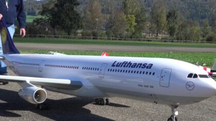 BREATHTAKING R/C AIRLINER A-340 WITH KEROSENE MINI RC TURBINE MODEL