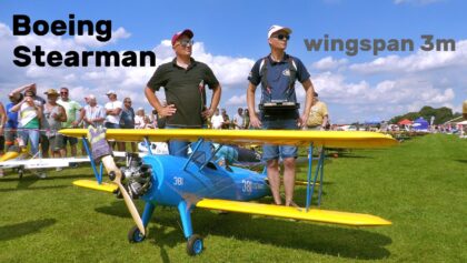 Boeing Stearman | 3m scale RC biplane | 4K |