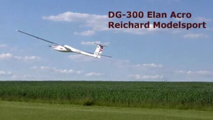 DG 300 Elan Acro, electric powered RC scale acrobatic glider,