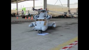 Giant scale MH53 Pave Low R/C Model Helicopter roll Start