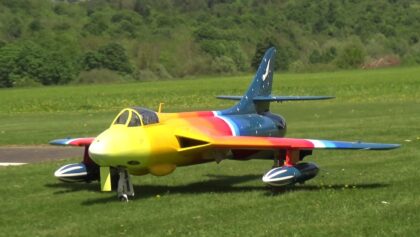 Hawker Hunter ‘Miss Demeanour’ and FA/18 Swiss RC Turbine Model