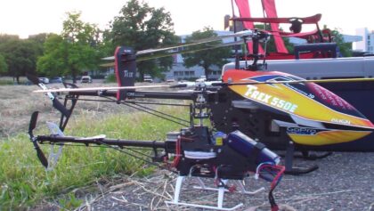 I rchelijet train half pyroflip with my Blade 450 3D