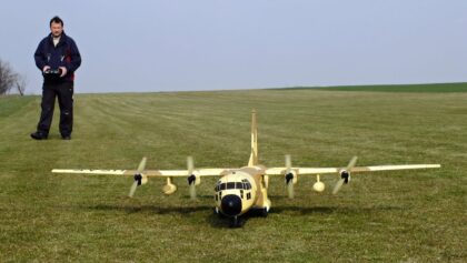 Lockheed C-130 Hercules, electric powered RC model, 2m, 2016