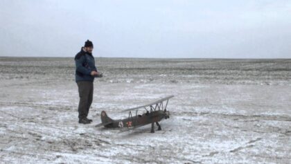 Polikarpov Po-2 Kukuruznik, RC model, crash during takeoff