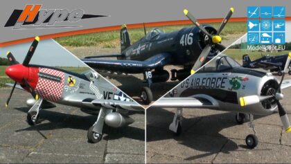RC TROJAN T-28D, F4U CORSAIR & MUSTANG P-51D by HYPE