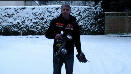 RCHeliJet from Switzerland Totally snowed In Drive my Old Nitro