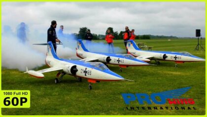 RED BULL ACROBATIC TEAM WITH 3X GIANT STARFIGHTER F-104G –