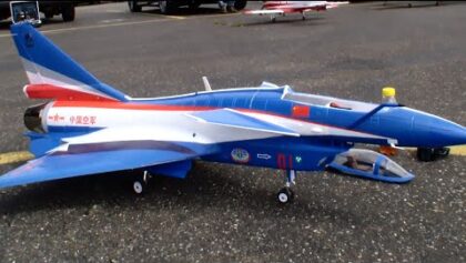 Radio controlled 105mm EDF Sport Jet J-10 maiden flight 2014