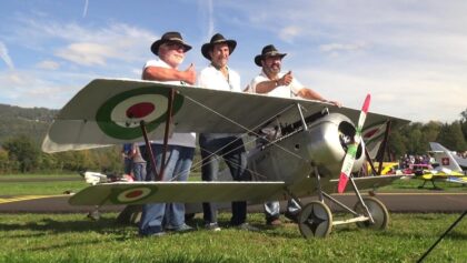 TWO NIEUPORT 17 C1 AND A AVIATIK RC SCALE MODEL
