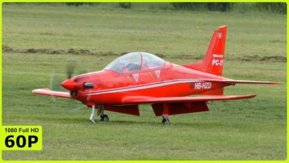 XL RC TURBOPROP JMB-Jets PC-21 RED SHEME FLIGHT DEMO –